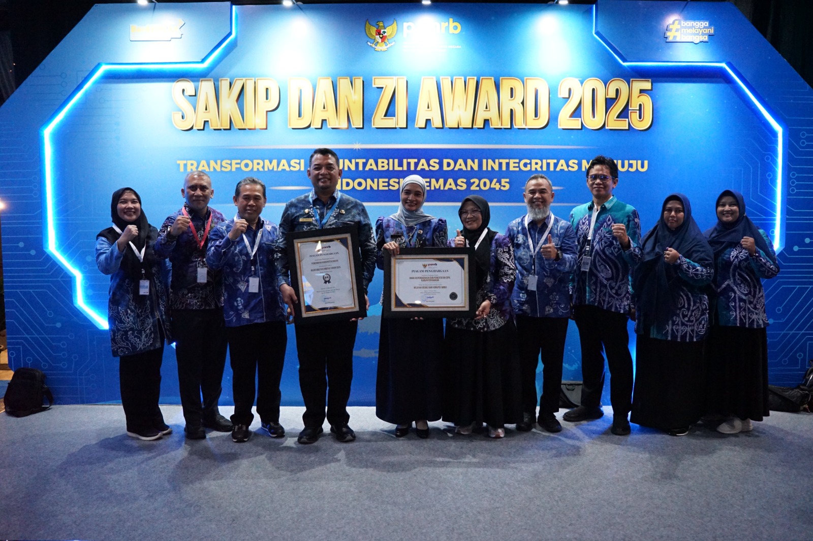 SAKIP Naik Predikat BB, Pemkab Banjar Terima ZI Award 2025 dari KemenPANRB